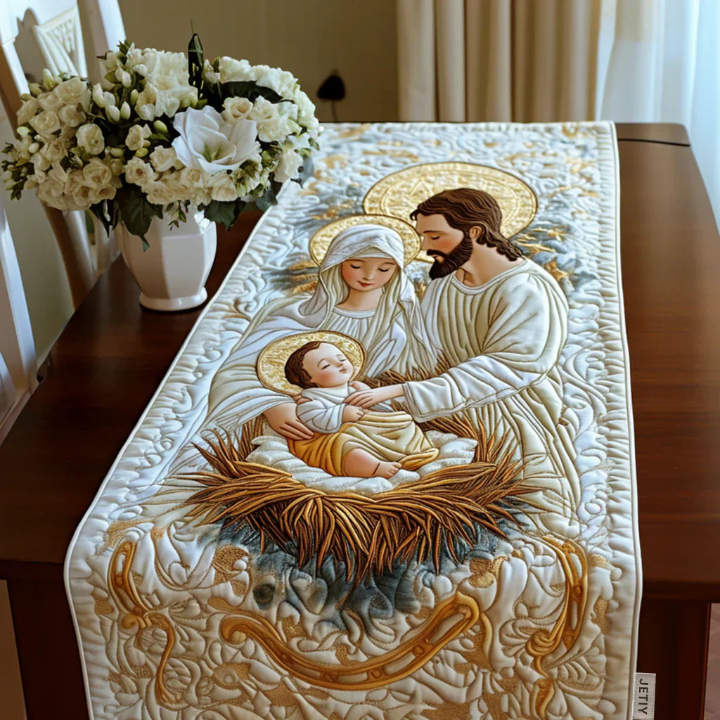 Quiltad bordstablett – Betlehems ljus