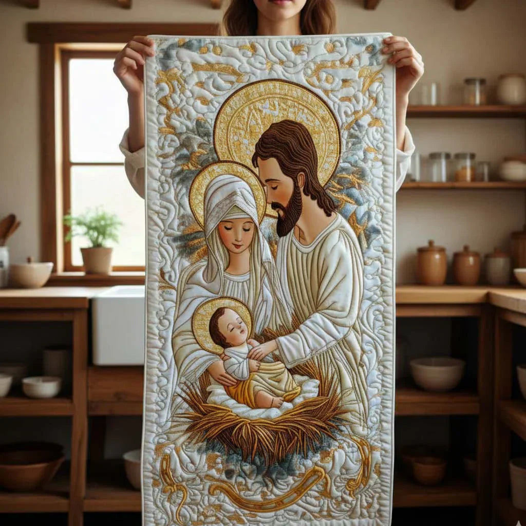 Quiltad bordstablett – Betlehems ljus