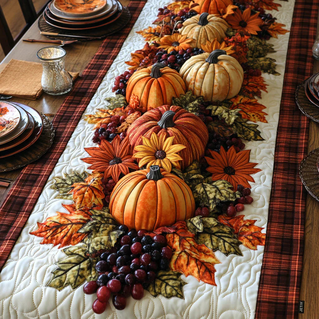 Quiltad bordstablett – Pumpaparad