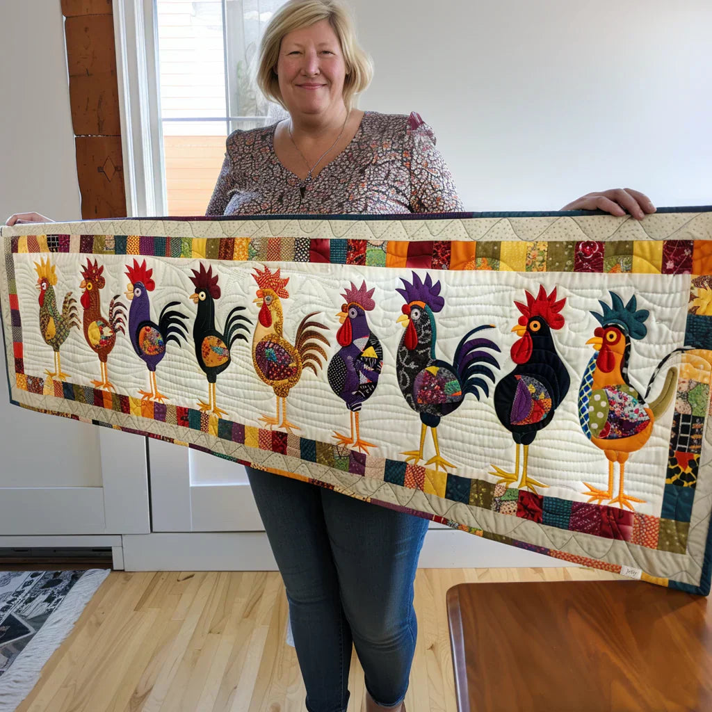 Quiltad bordstablett – Tuppparad