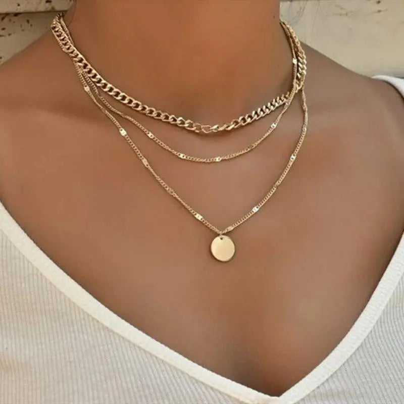 Halsband pläterat i guld och silver
