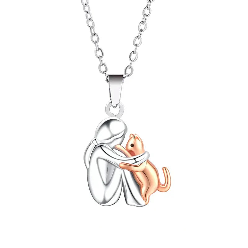 Halsband med katthänge