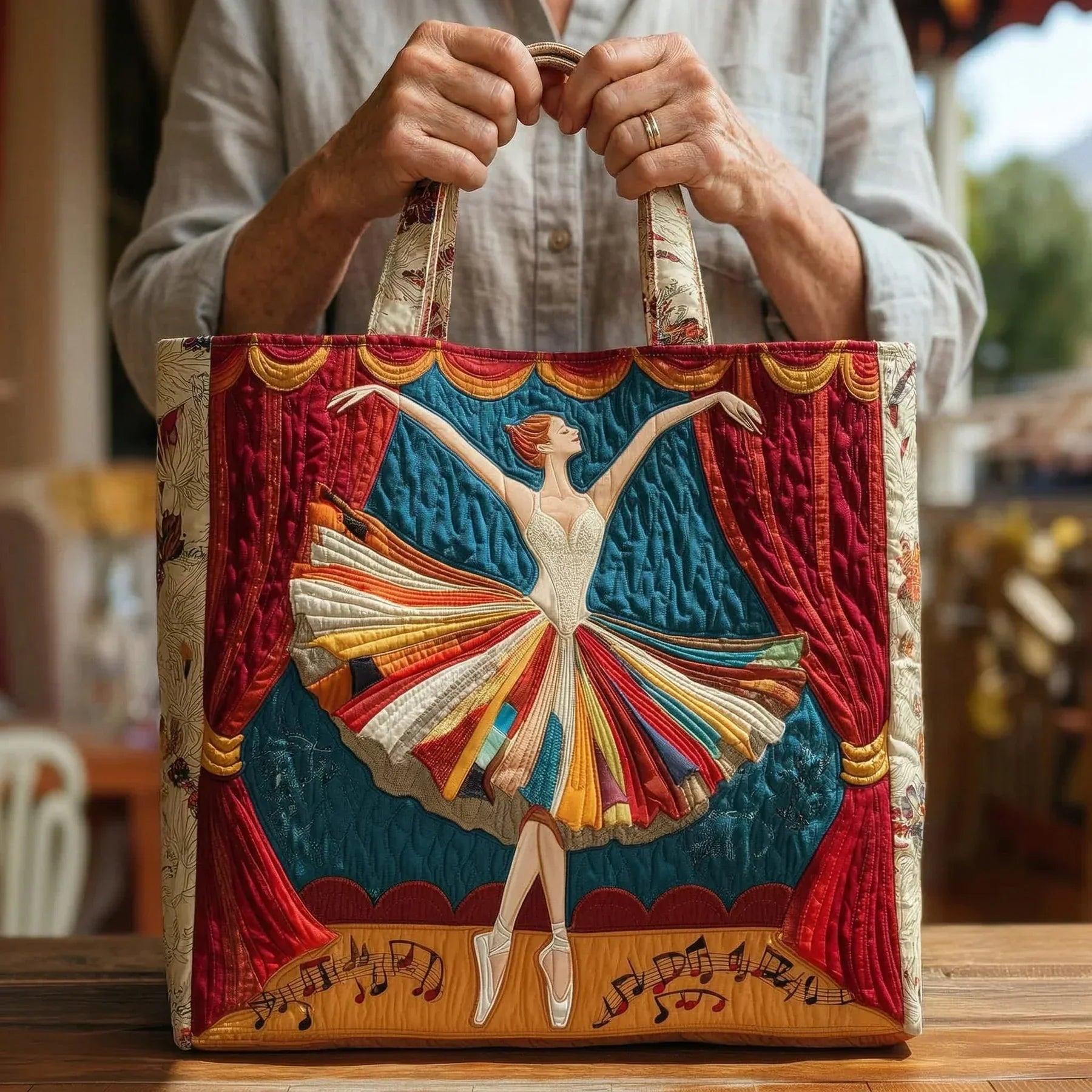 Quiltad väska – Elegant ballerina