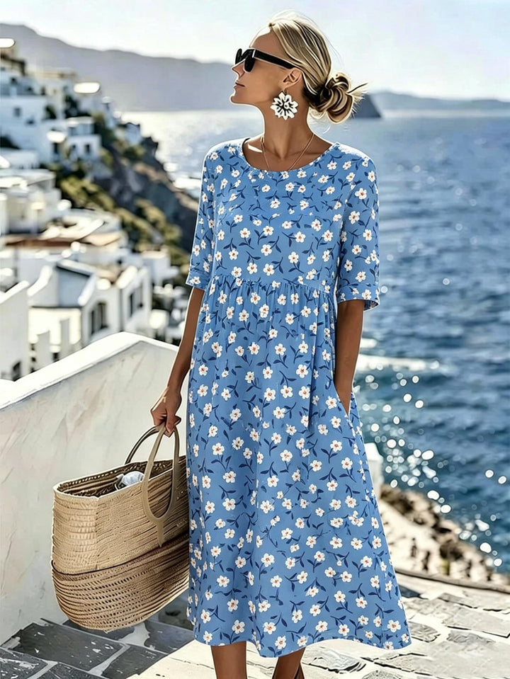 Lily™ - Elegant Floral Summer Midi Dress