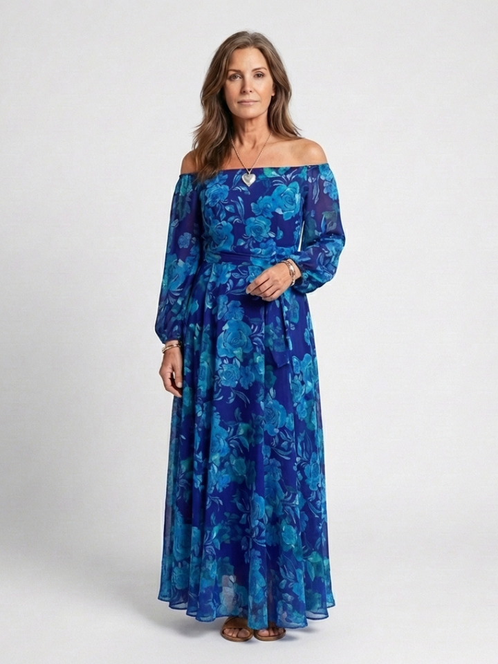 Aspen | Off-Shoulder Floral Maxi Dress