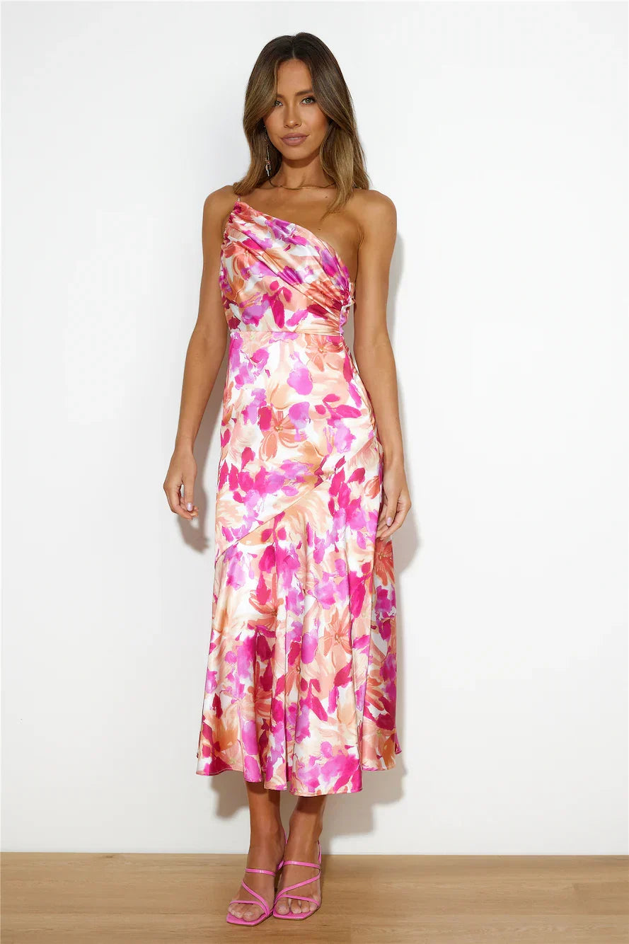 Eliza - One-Shoulder Midi Dress
