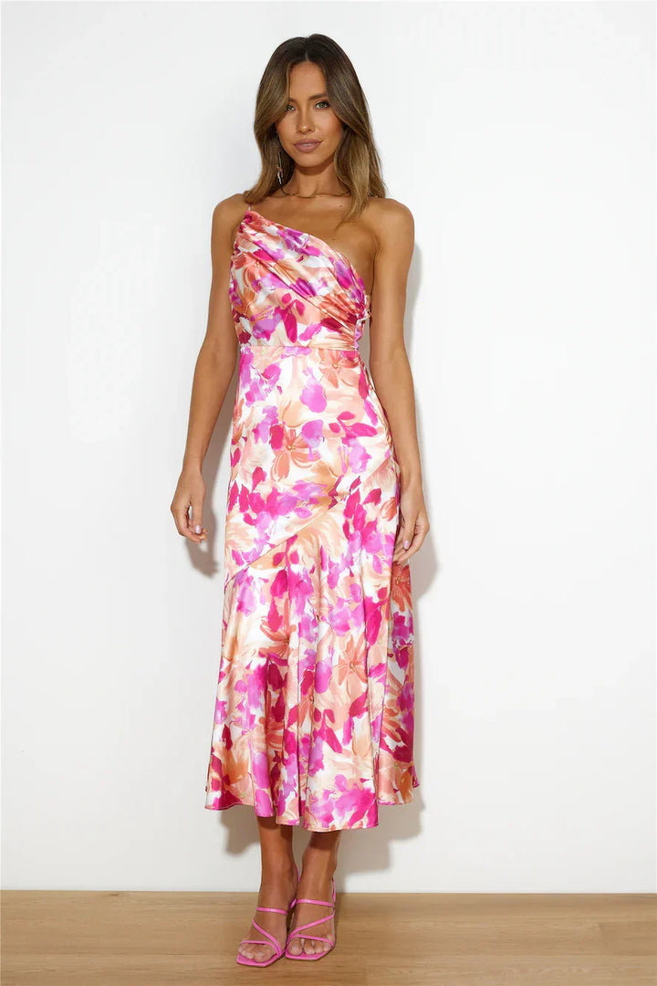 Eliza - One-Shoulder Midi Dress