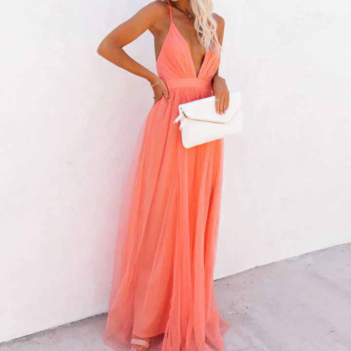 Willow - Coral Light Maxi Dress