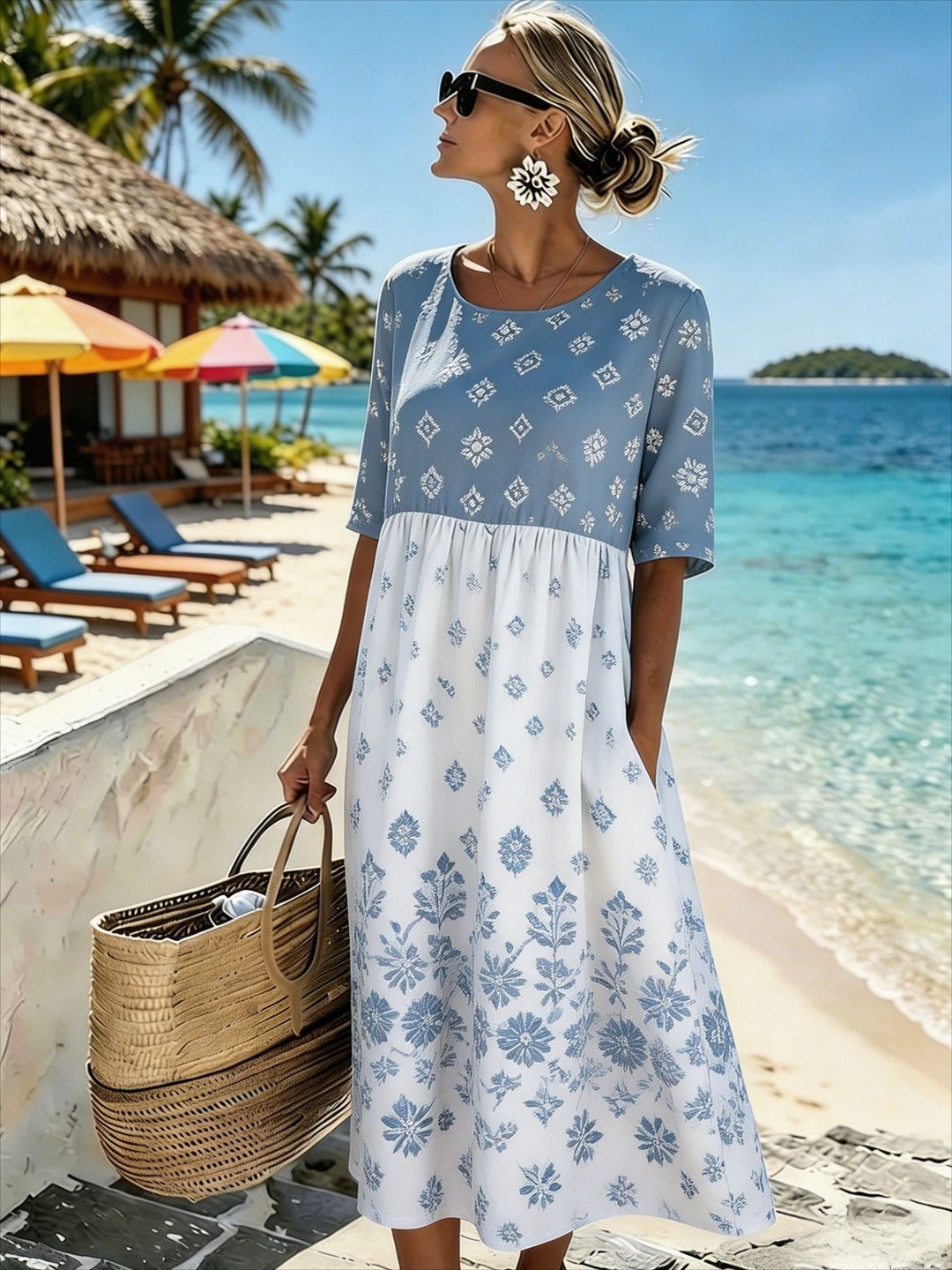 Skye™ | Coastal Breeze Midi Dress