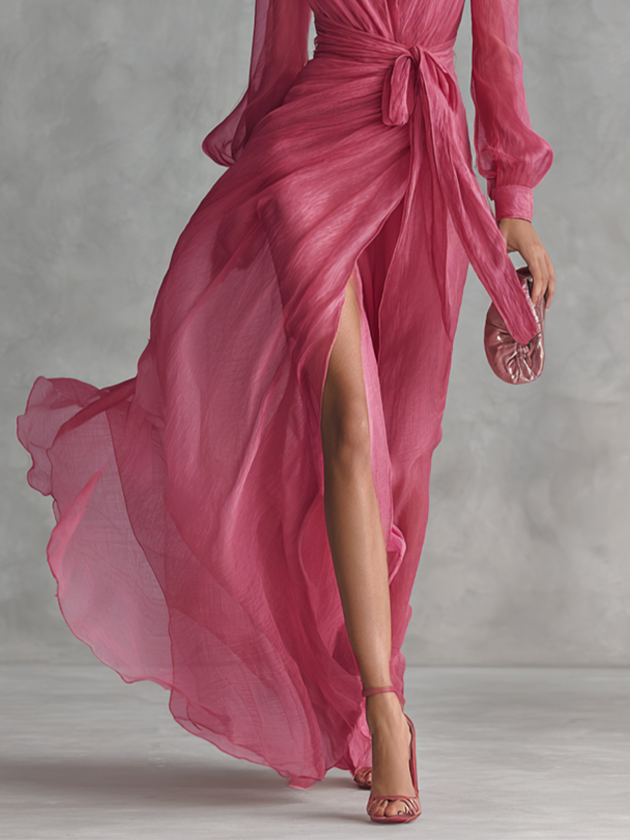 Daisy - Elegant Long Chiffon Dress