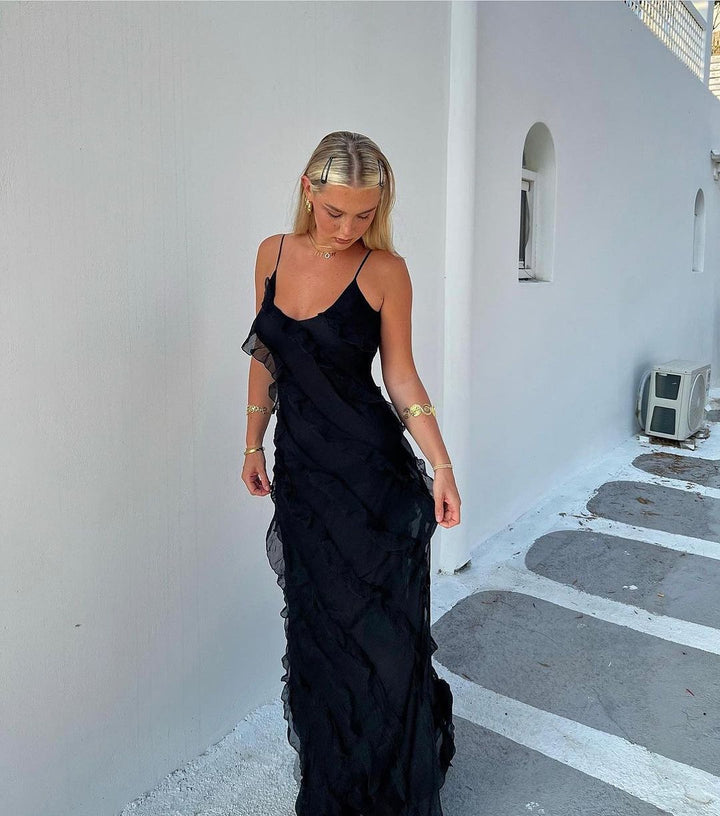 Zara - Ruffled Maxi Dress