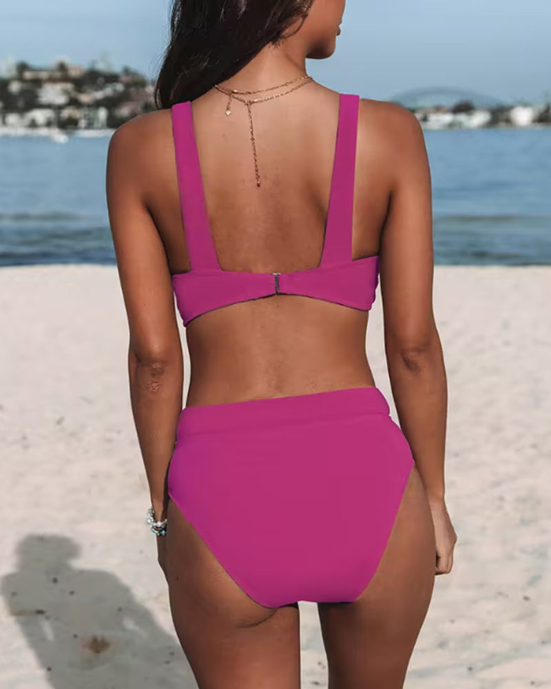 Hilde - Solid High-Cut Swimsuit