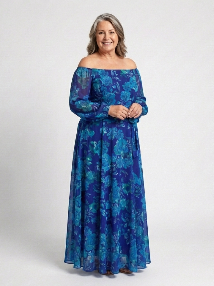 Aspen | Off-Shoulder Floral Maxi Dress