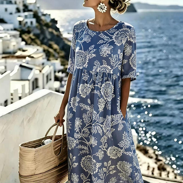 Evie™ - Elegant Floral Summer Midi Dress