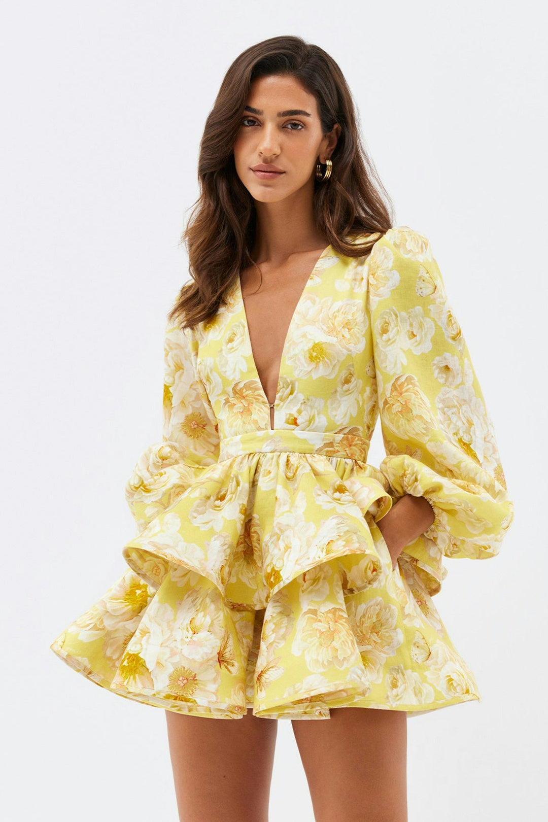 Raelynn - Floral Ruffle Mini Dress