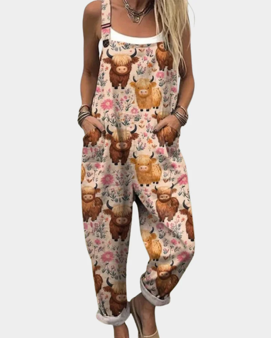 Comfortable Printed Overall/Jumpsuit