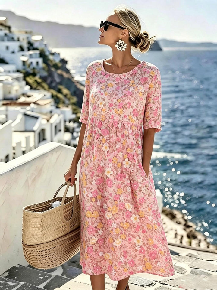 Grace™ - Elegant Floral Summer Midi Dress