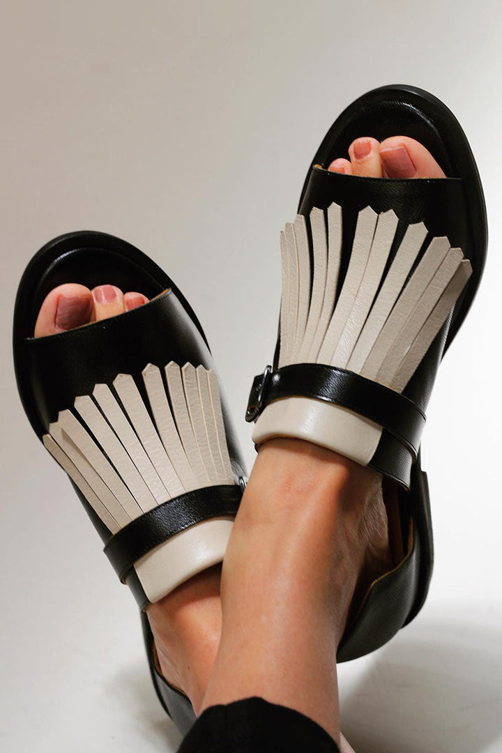 Britta™ - Fringe Slip-on Sandals