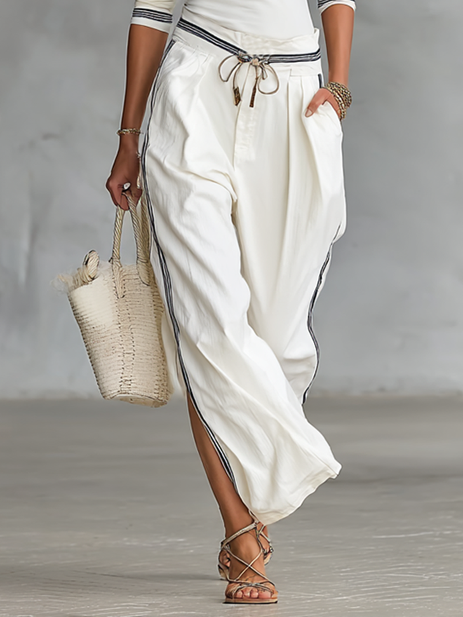 Sport Set Wide Pants with Drawstring