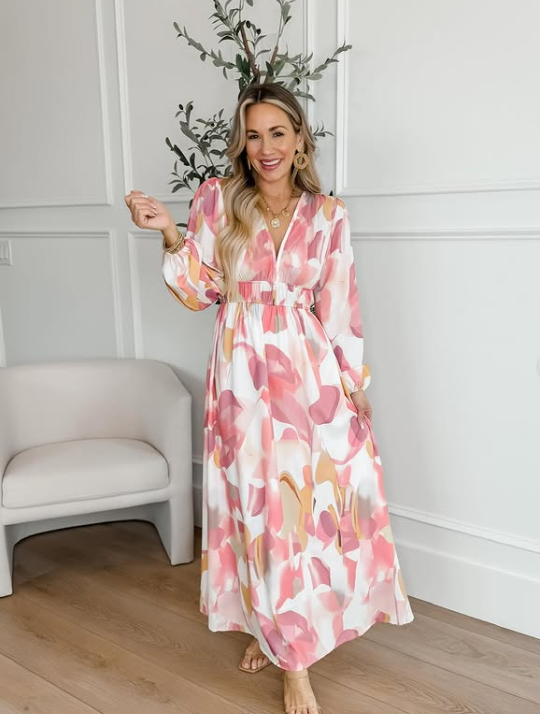 Elise - Floral Charm Maxi Dress