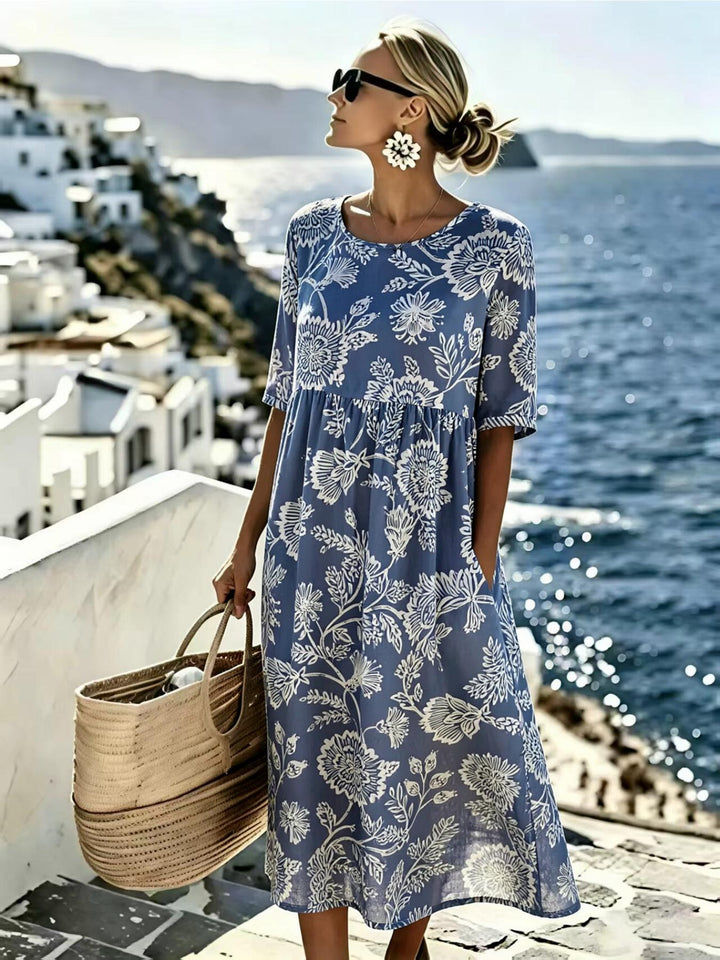 Evie™ - Elegant Floral Summer Midi Dress