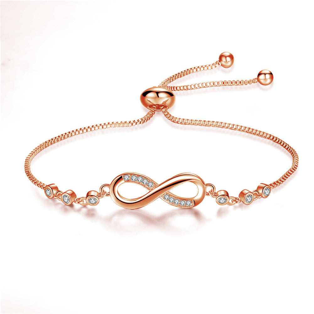 Justerbart silverarmband med oändlighetsmotiv