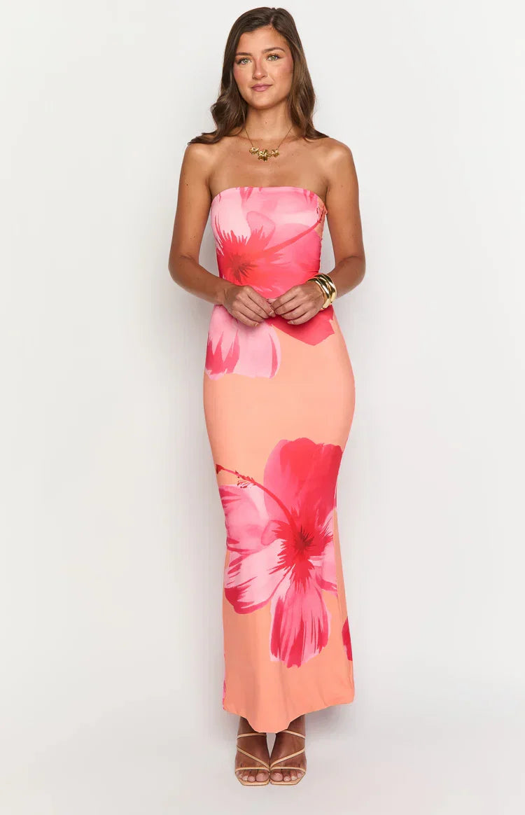 Arizona - Floral Mesh Maxi Dress