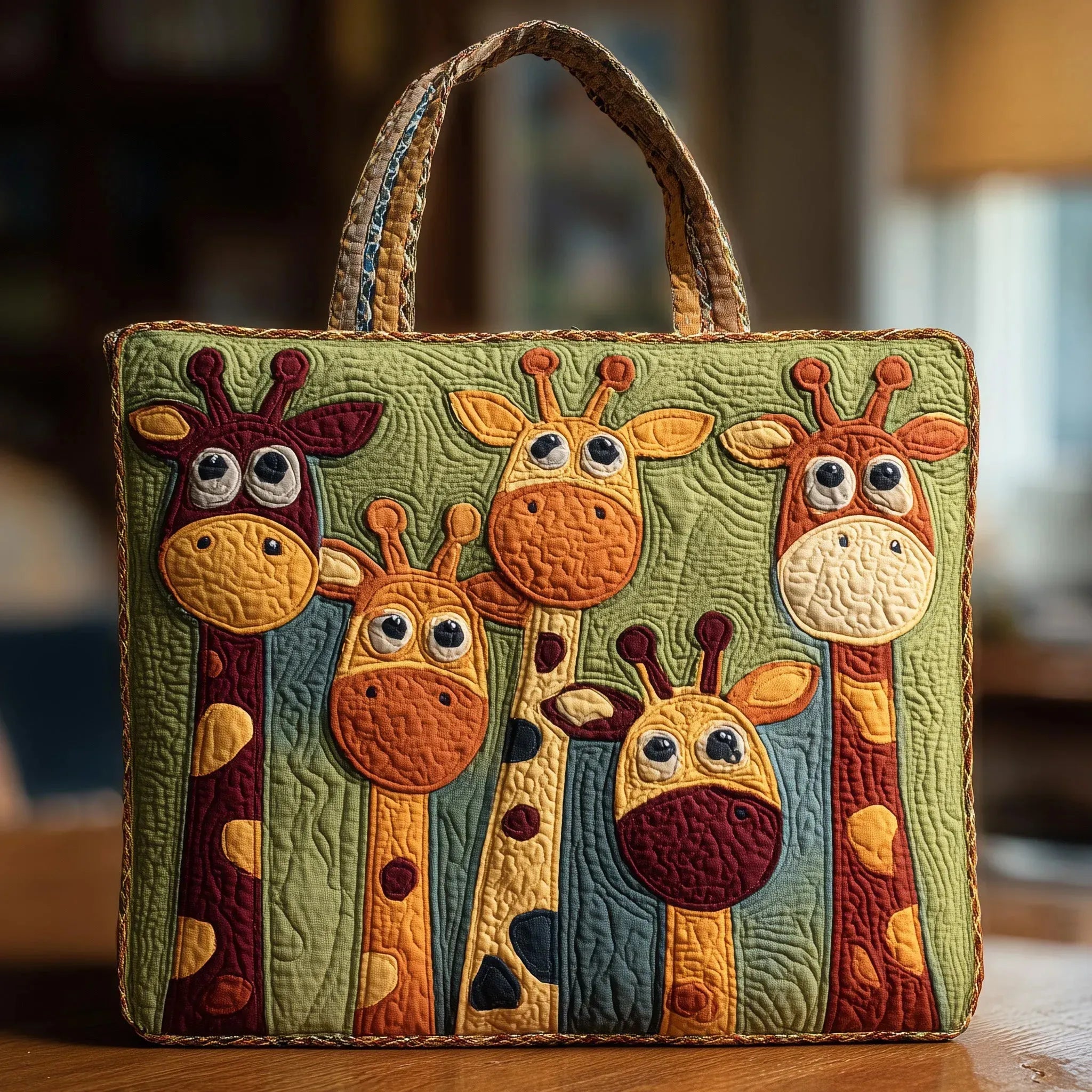 Quiltad väska – Giraff