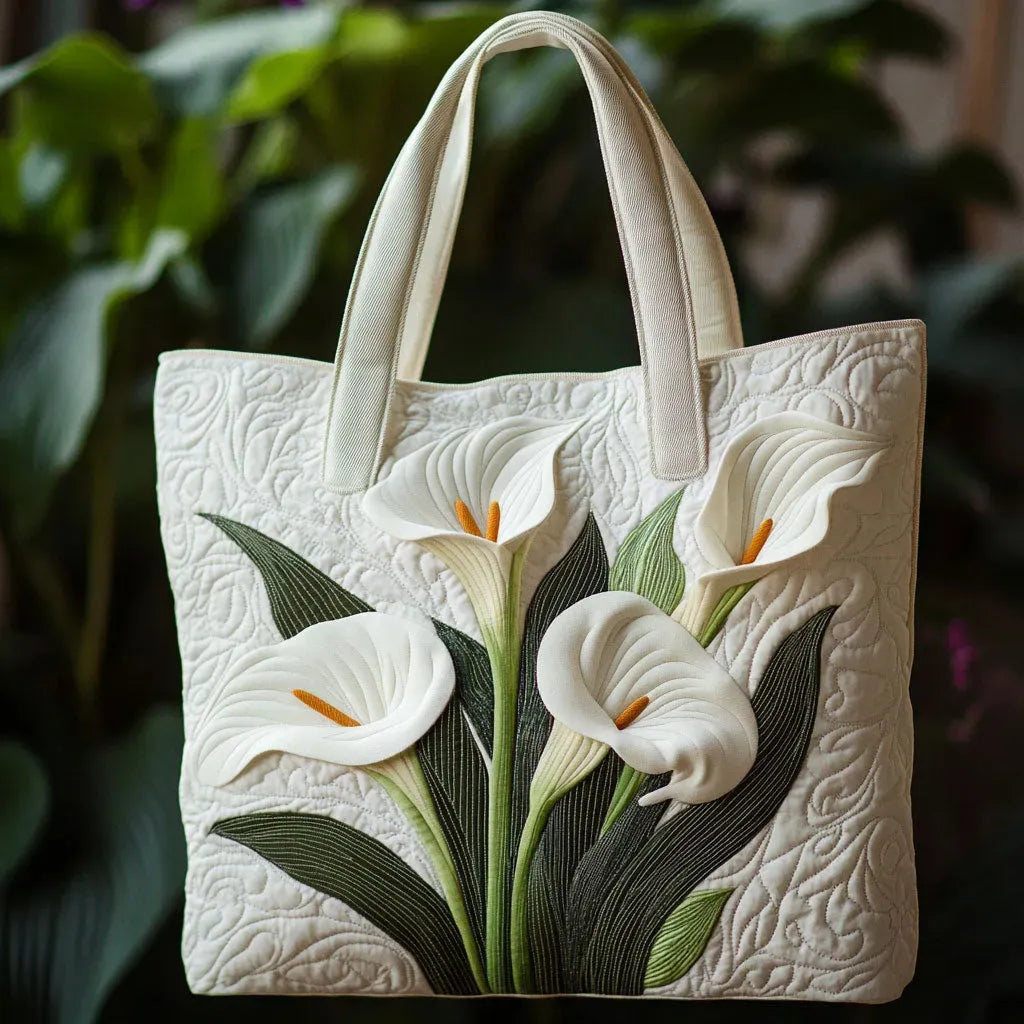Handgjord quiltad väska – Vita aromer