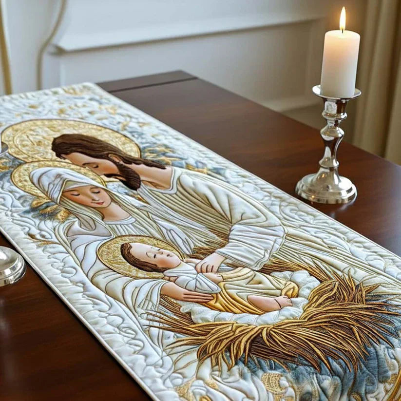 Quiltad bordstablett – Betlehems ljus