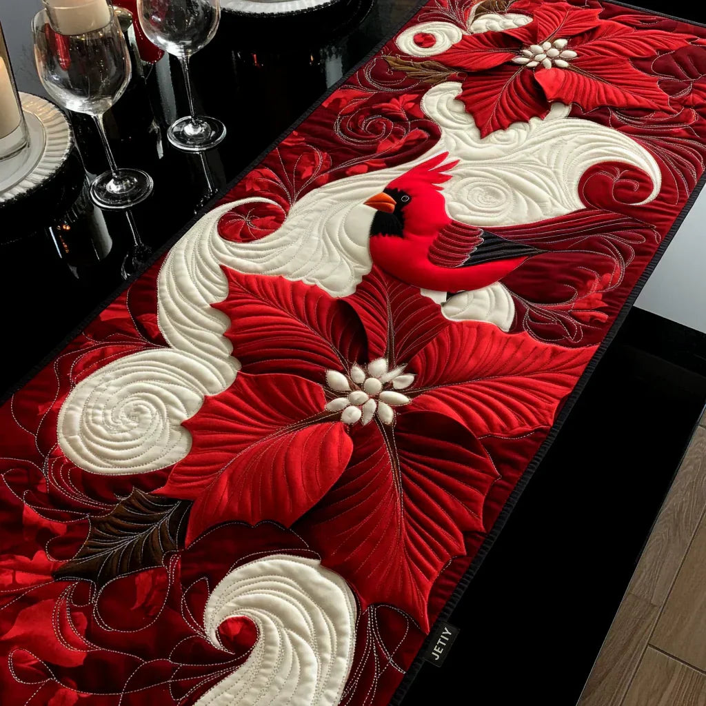Quiltad bordstablett – Kardinalröd