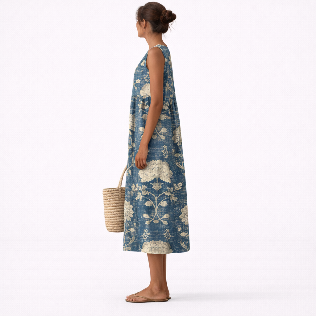 Alberte™ | Classic Midi Floral Dress