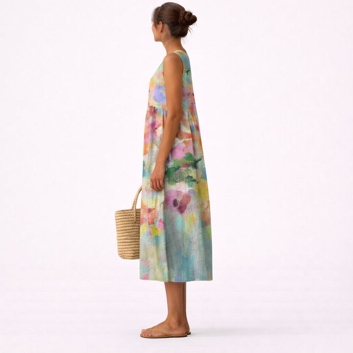Karla™ | Elegant Multicoloured Midi Dress