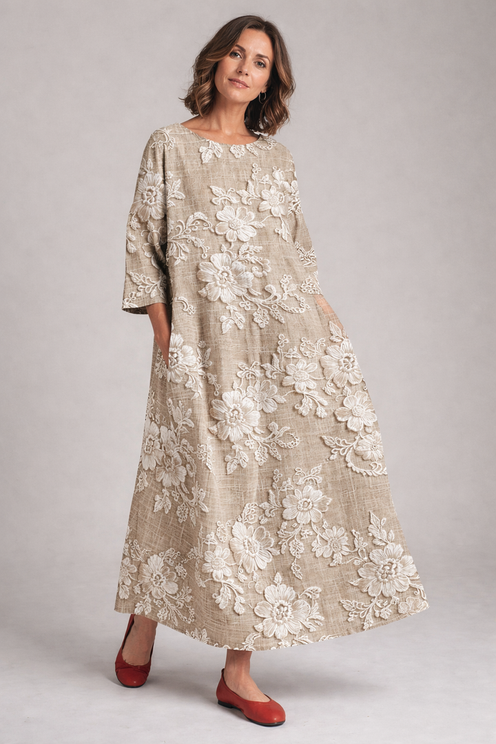 Avery - Elegant Printed Maxi Dress