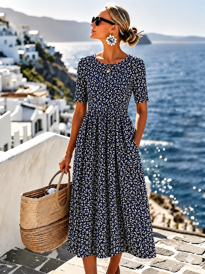 Sarah | Effortless Floral Midi Dress