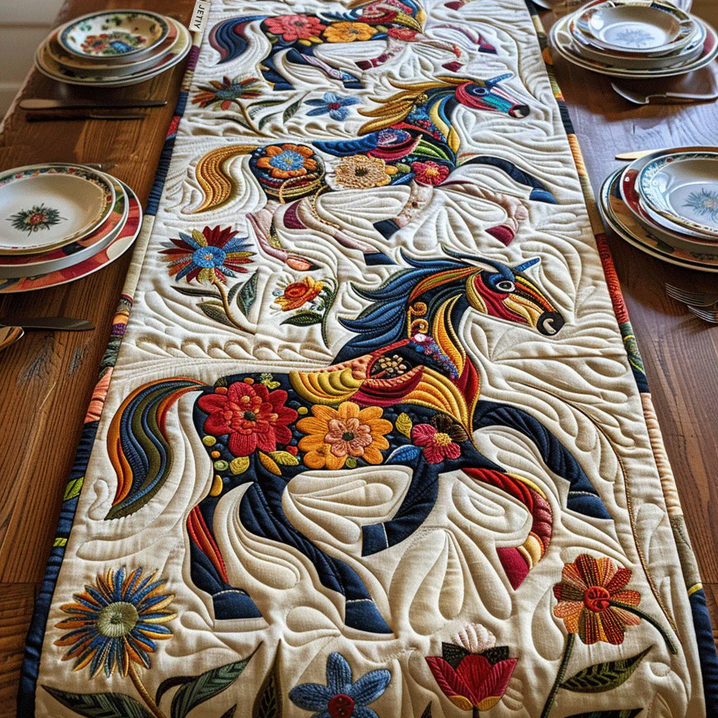 Quiltad bordstablett – Galopperande häst