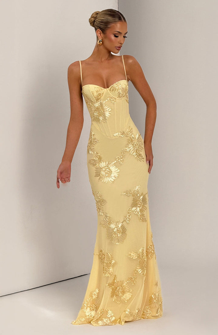Aveline - Floral Corset Gown