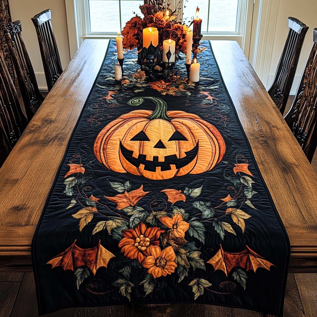 Quiltad bordstablett – Halloweenkul