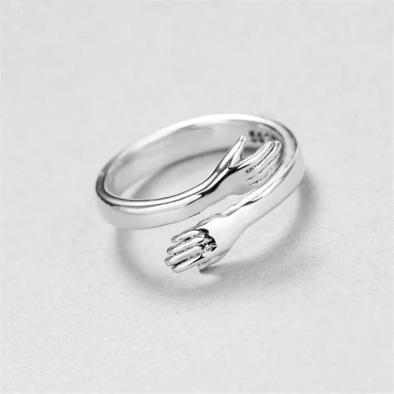 Justerbar silverring i “Embrace”-stil