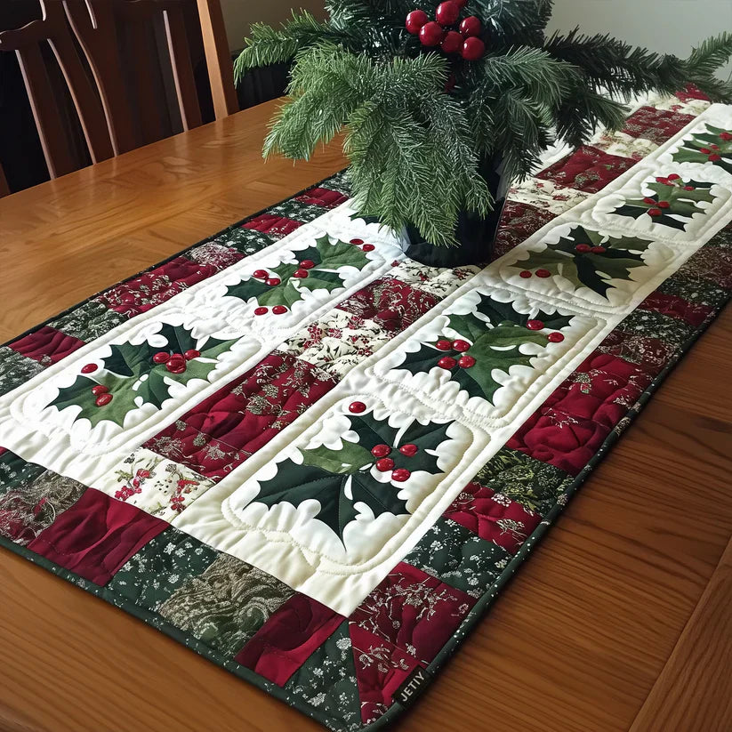 Quiltad bordstablett – Festliga klockor