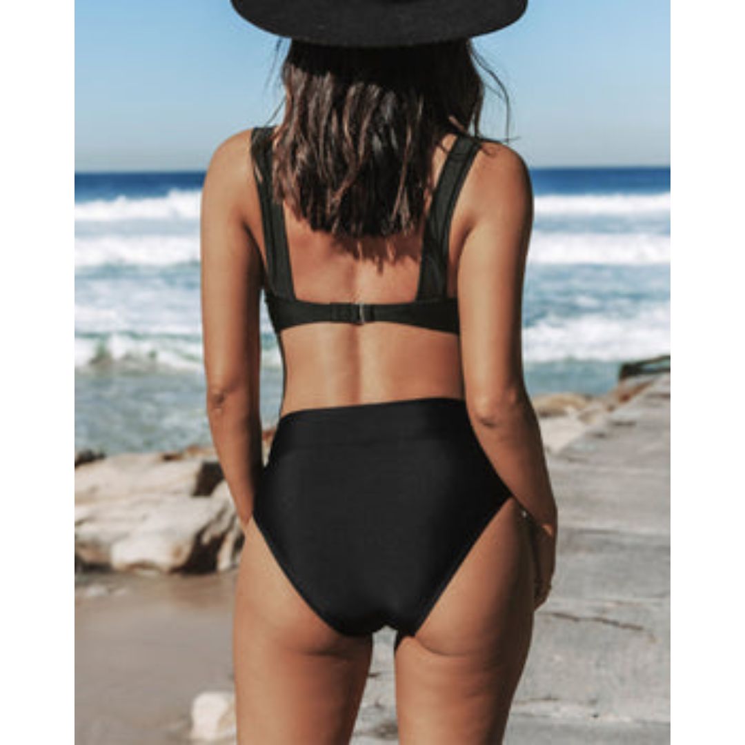 Hilde - Solid High-Cut Swimsuit