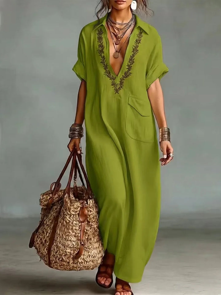 Marta | Bohemian Maxi Dress with Floral Print