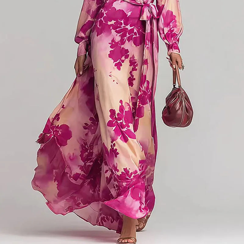 Leah – Floral Wrap Maxi Dress