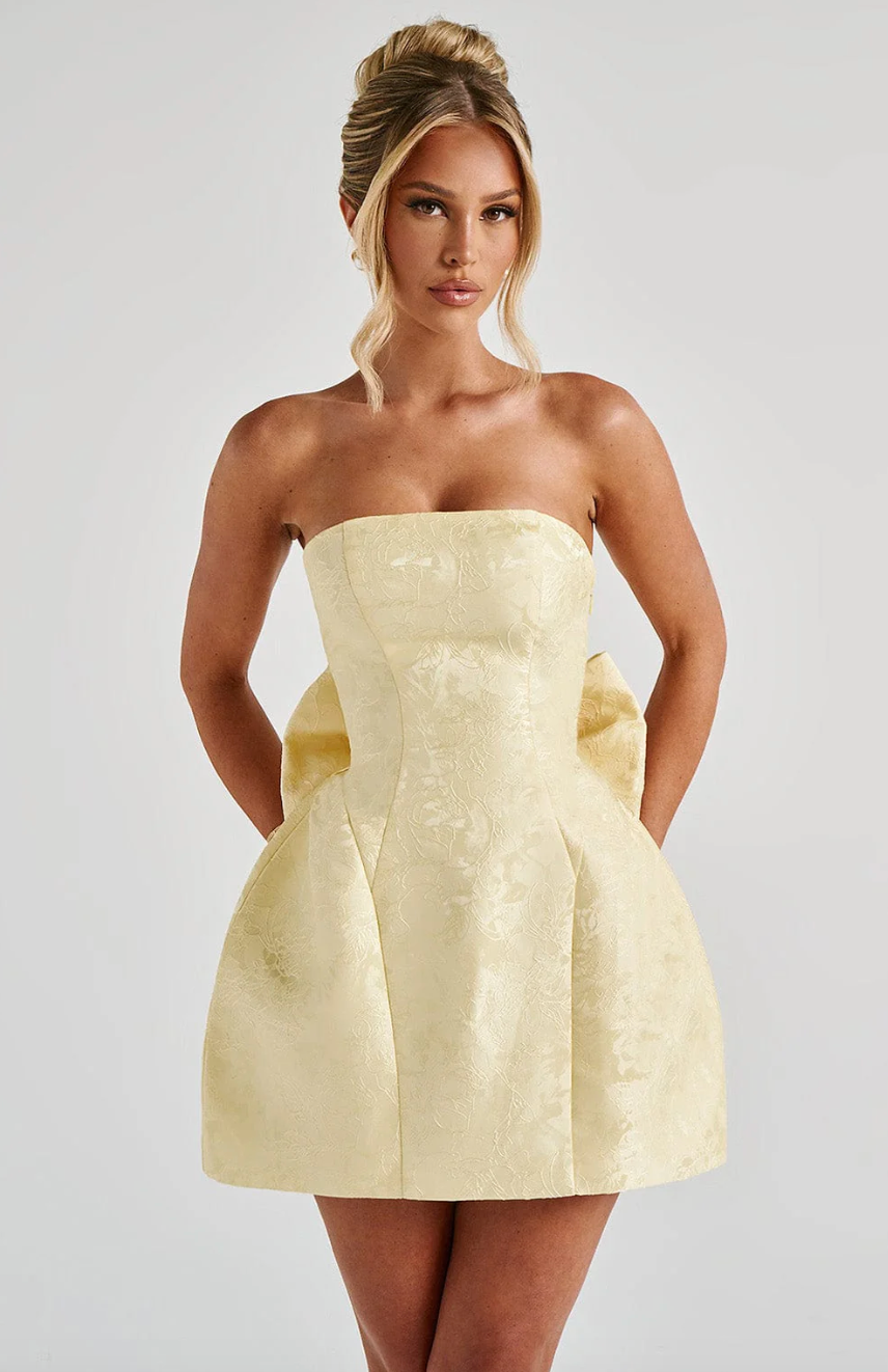 Avy - Stunning Bow Mini  Dress
