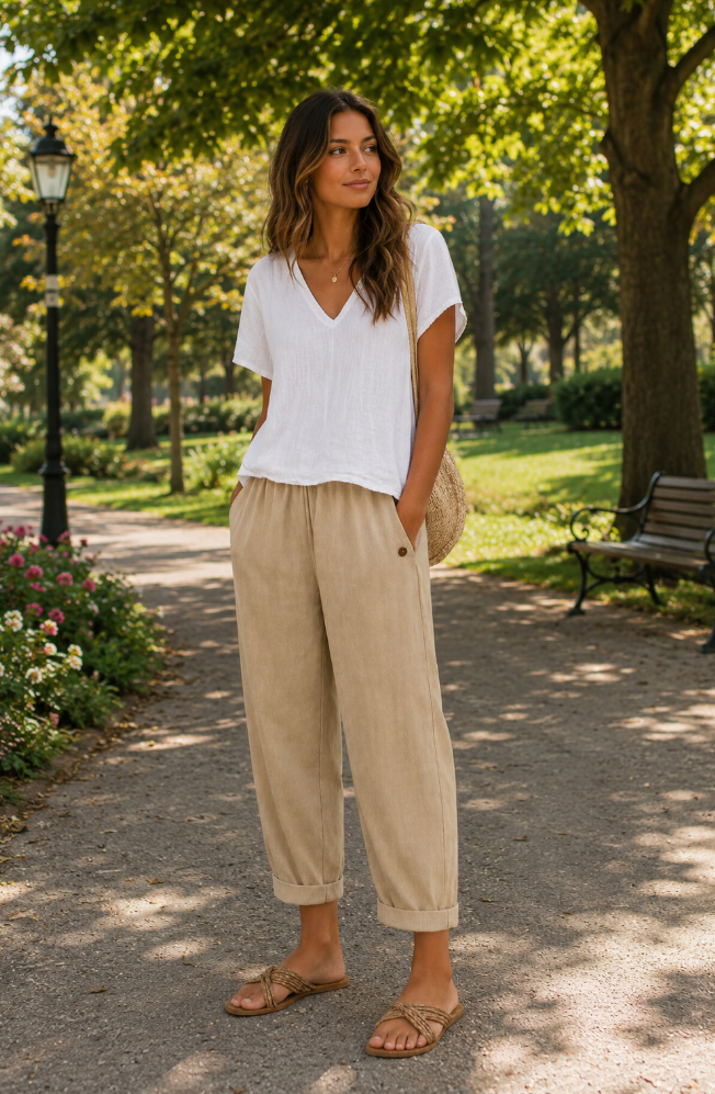 Maja | Airy Linen Trousers