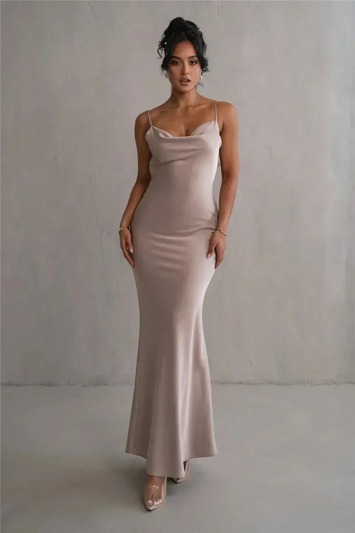 Cassiane - Satin Flower Dress
