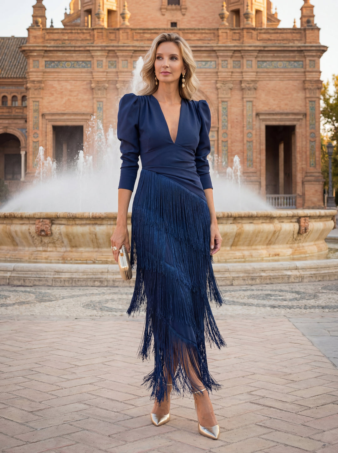 Salvia | Fringe Dress