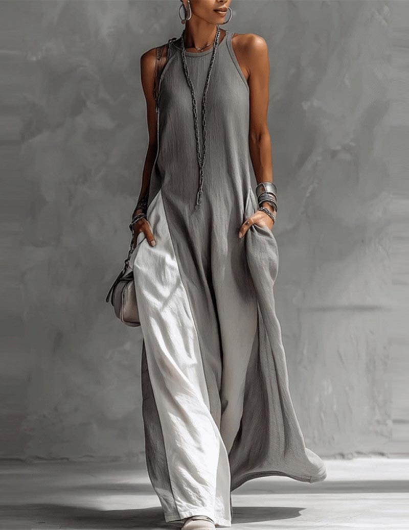 Hanna | Asymmetric Sleeveless Maxi Dress