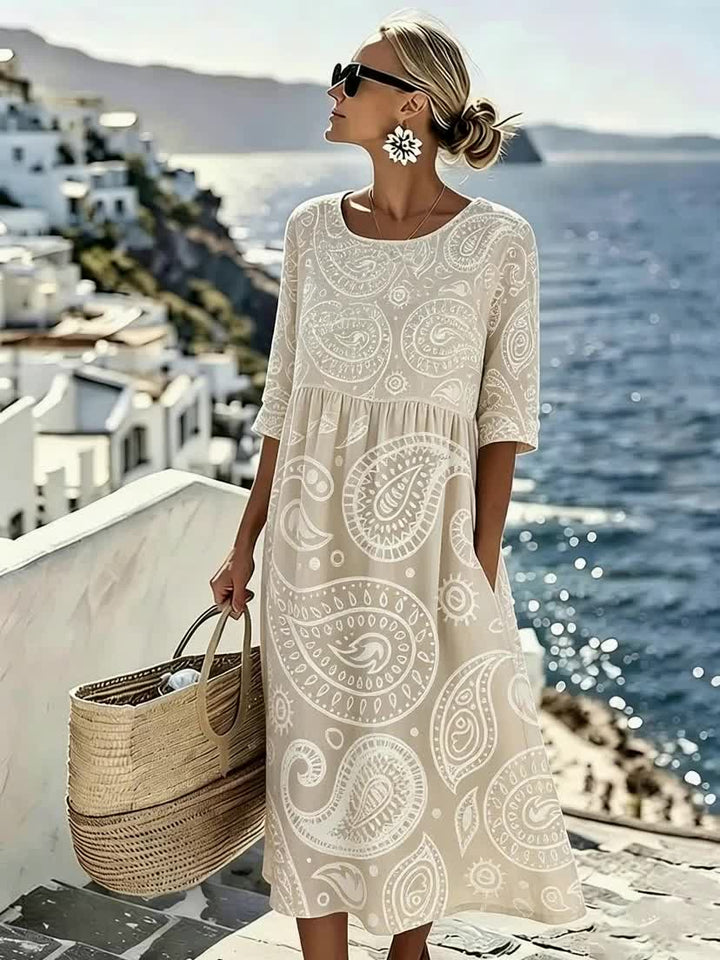 Amelie™ | Paisley Breeze Midi Dress