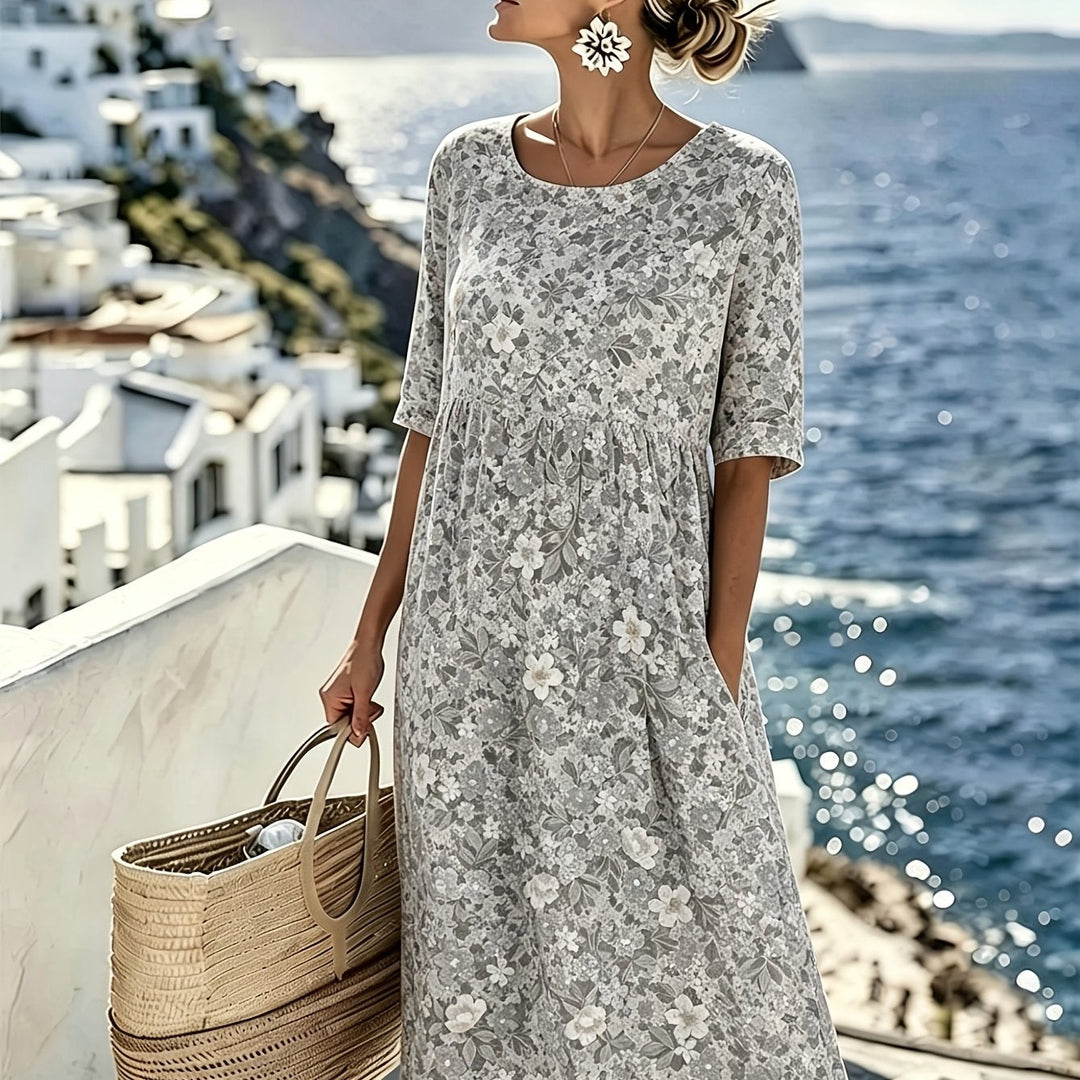 Lily™ - Elegant Floral Summer Midi Dress